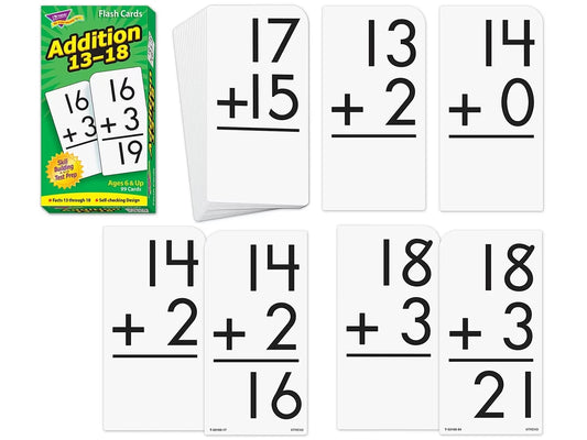 Addition 13-18 Flash Cards - US 7190