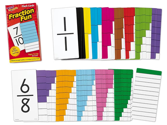 Fraction Fun Flash Cards- 96 Cards - US 1935