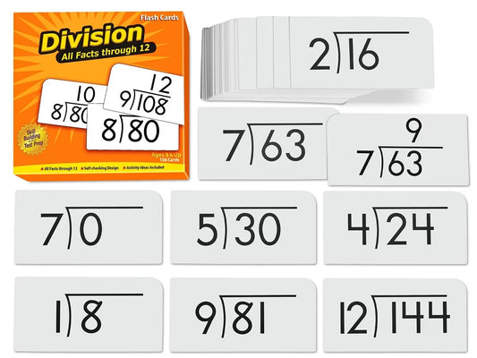 Division All Facts 0-12 Flash Cards - US 7902