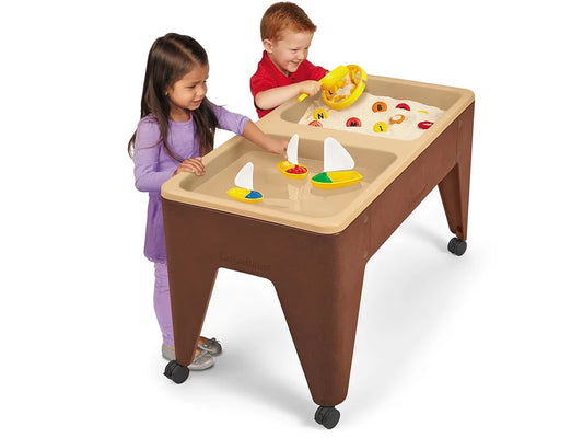 Preschool Two-Station Sand & Water Table - Natural Colors - US 3084