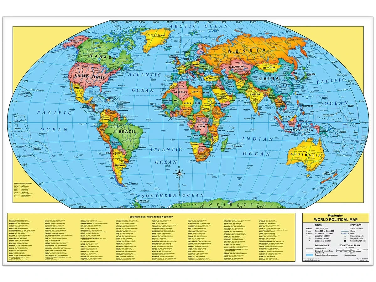 Write & Wipe World Wall Map - US 9682