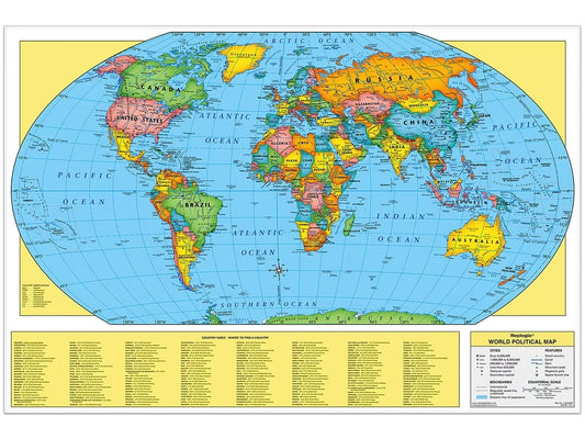 Write & Wipe World Wall Map - US 9682