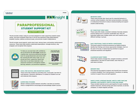 Paraprofessional Student Support Kit - US 7657