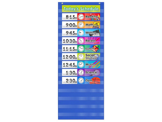 Write & Wipe Daily Schedule Pocket Chart - US 4266