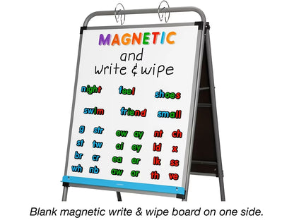 Flex-Space Double-Sided Mobile Teaching Easel - US 8092