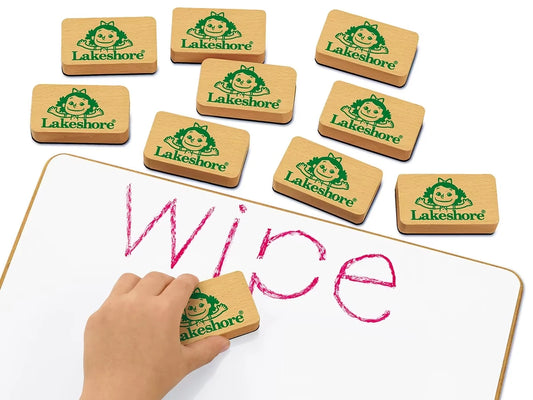 Write & Wipe Lapboard Erasers - Set of 10 - US 2533