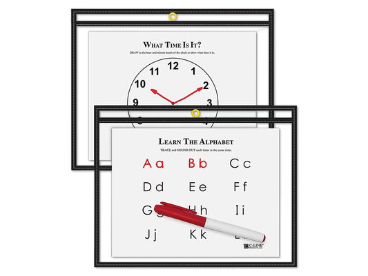 Reusable Write & Wipe Horizontal Pocket - US 3412