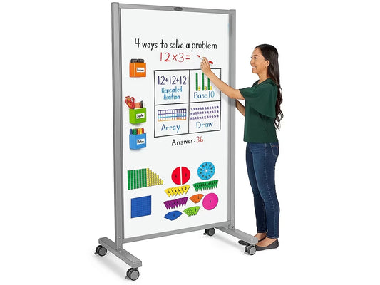 Flex-Space Mobile Magnetic Double-Sided Whiteboard - US 3963