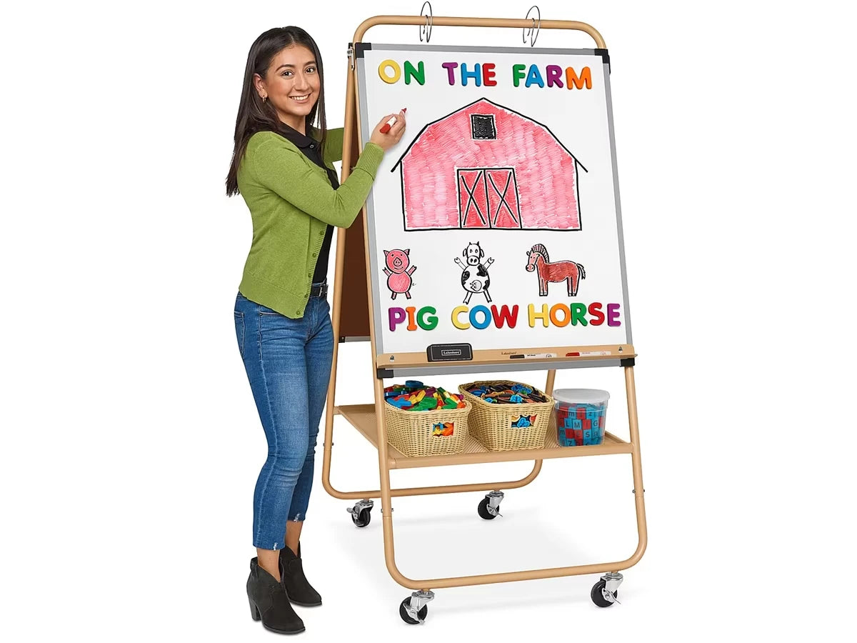 Heavy-Duty Mobile Teaching Easel - US 7659