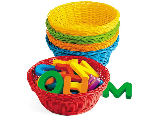 Dishwasher-Safe Round Multicolor Baskets - Set of 5 - US 7545