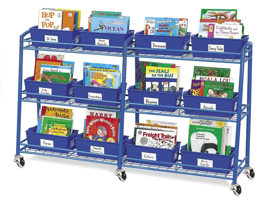 Books on Wheels Mobile Cart - 12 Bins - US 5080