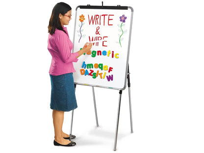 Magnetic Write & Wipe Adjustable Easel - US 9611