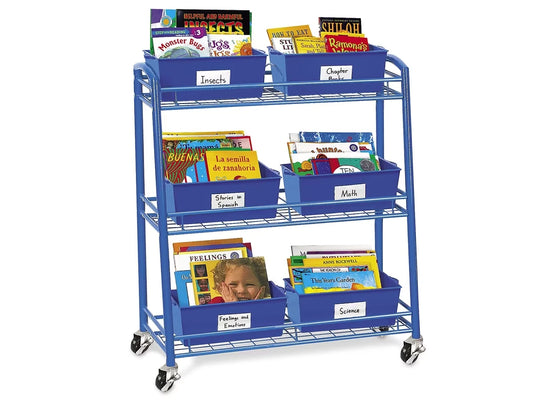Books on Wheels Mobile Cart - 6 Bins - US 4647