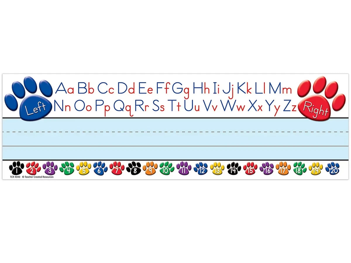 Paw Print Reference Nameplates - Pre K-K - US 8226