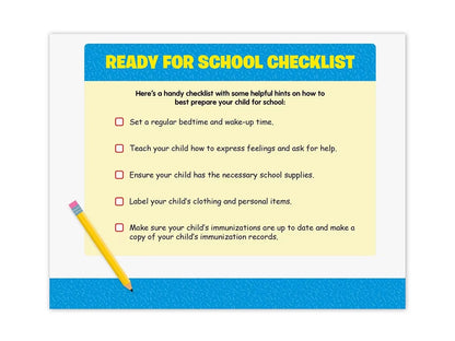 Ready for School Activity Calendar - US 8628