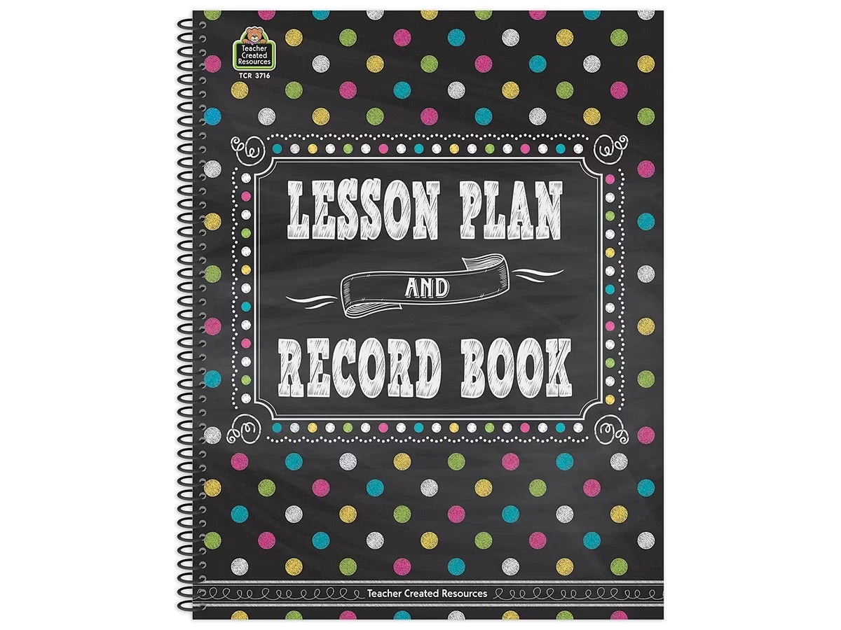Chalkboard Brights Lesson Plan & Record Book - US 6914