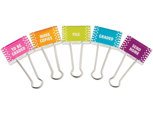 Colorful Classroom Management Large Binder Clips - US 5388