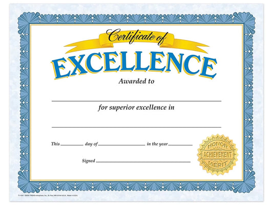 Certificate of Excellence Awards - US 8253