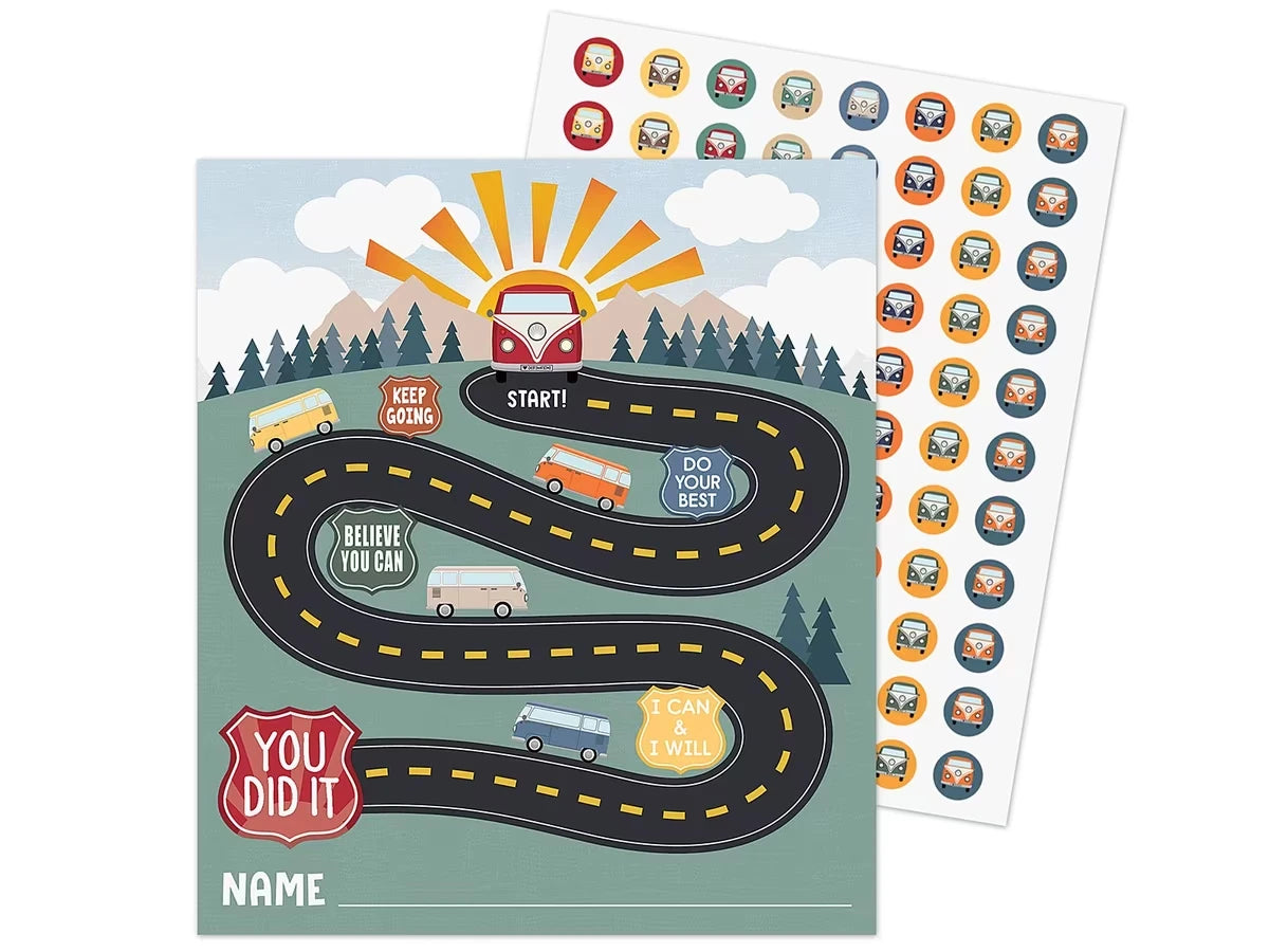 Moving Mountains Road Trip Reward Trackers with Stickers - US 6406