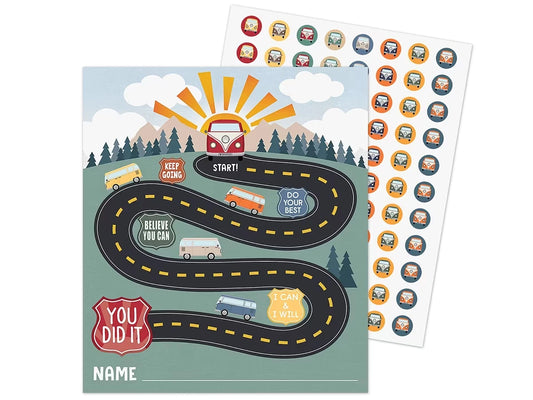 Moving Mountains Road Trip Reward Trackers with Stickers - US 6406
