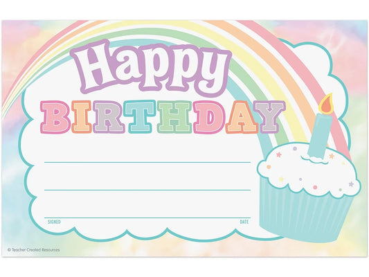 Pastel Pop Birthday Certificates - US 3415