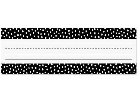 Black & White Messy Dot Nameplates - US 3081