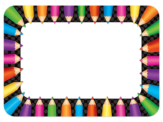 Colored Pencil Name Tags - US 6717