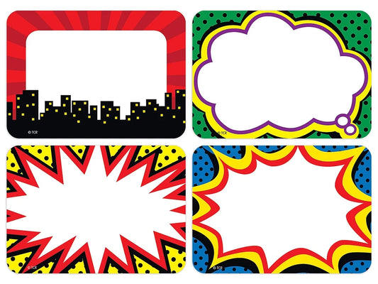 Superhero Name Tags - Variety Pack - US 5563