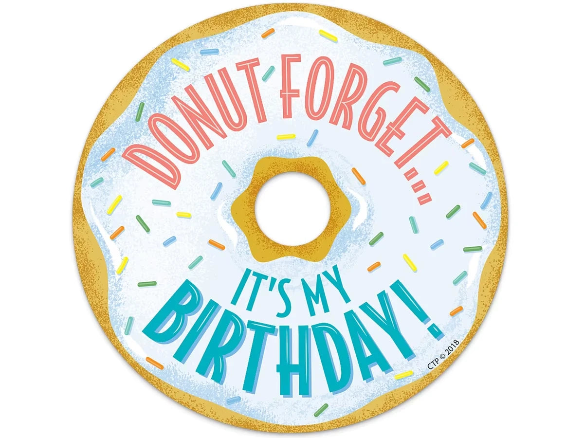 Mid-Century Mod Donut Birthday Badges - US 2778
