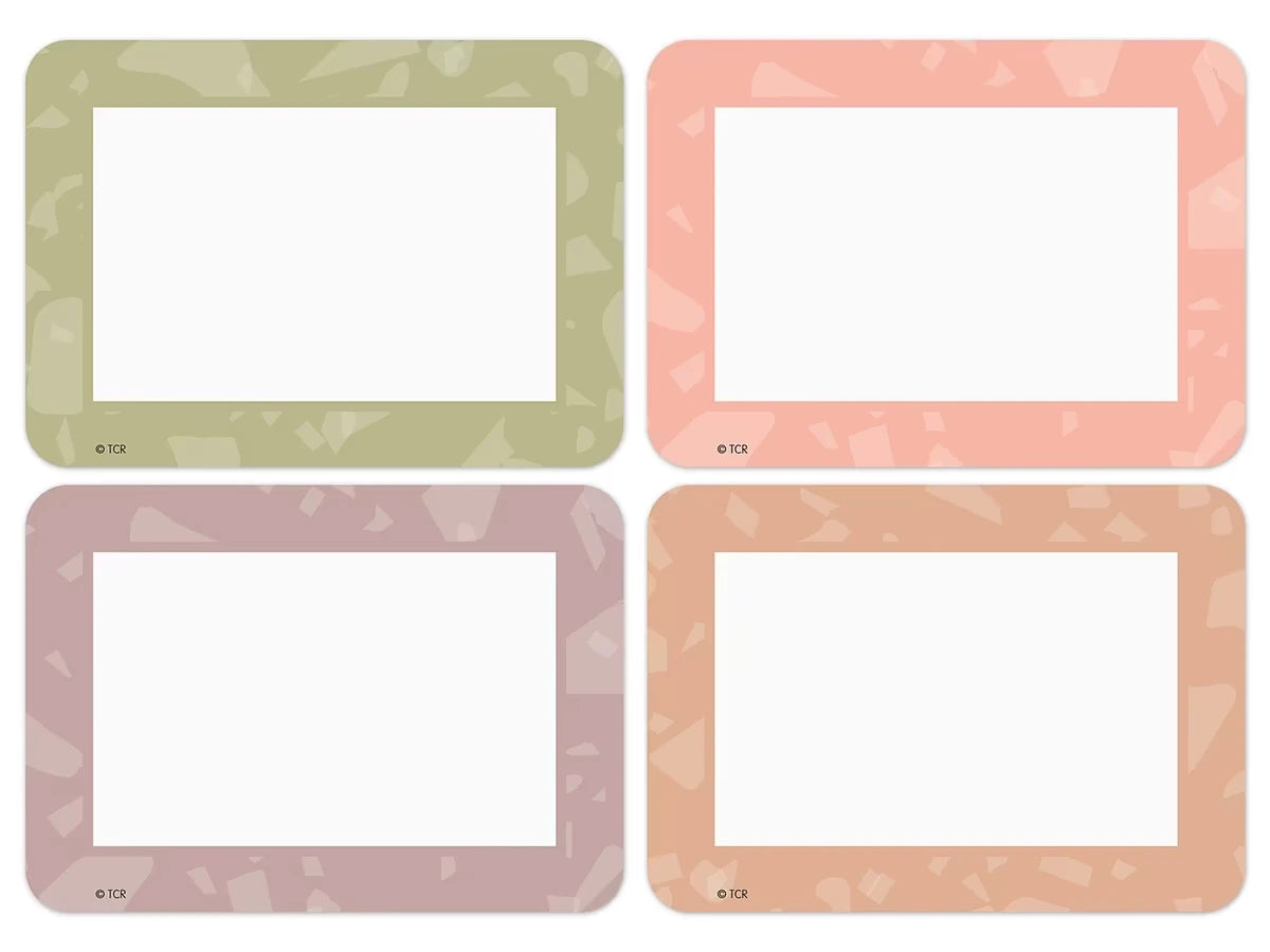Terrazzo Tones Name Tags - Variety Pack - US 9785