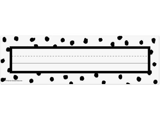 Black Painted Dots on White Nameplates - US 7104