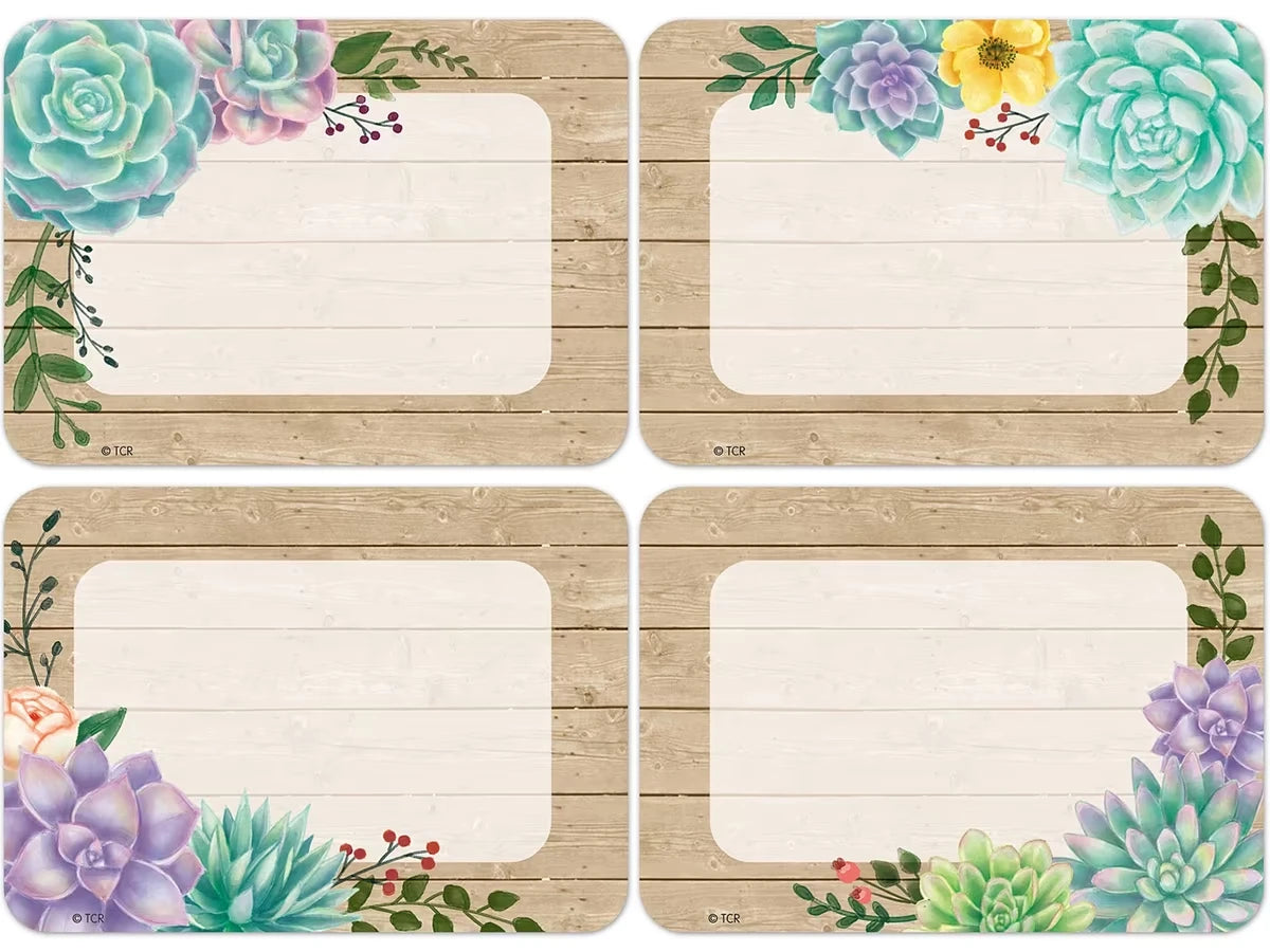 Rustic Bloom Name Tags - Variety Pack - US 9464