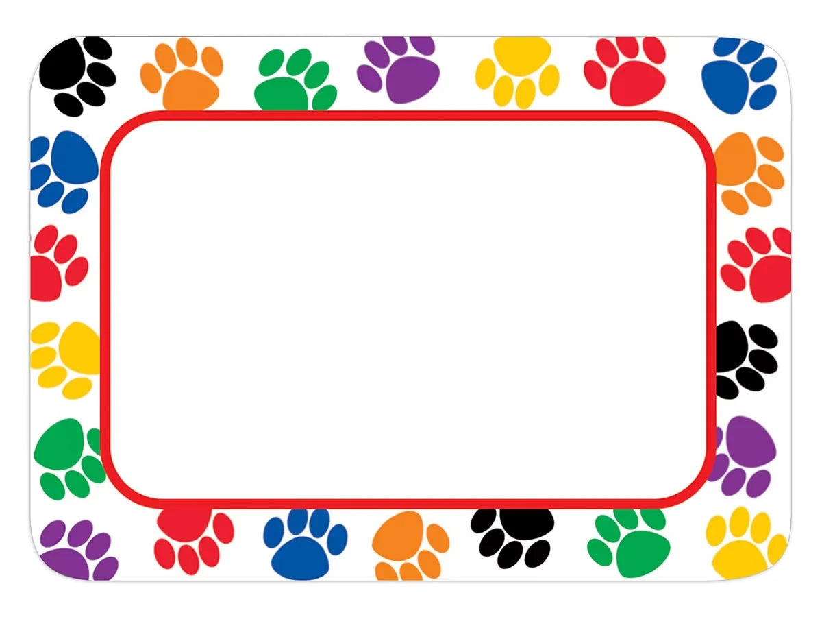 Paw Print Name Tags - US 7770