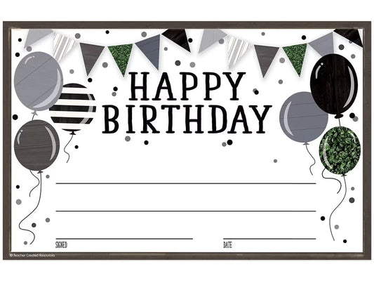 Modern Farmhouse Birthday Certificates - US 9030