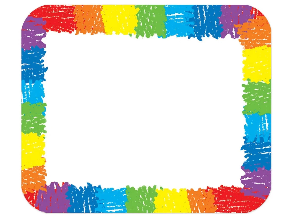 Rainbow Scribble Name Tags - US 5340