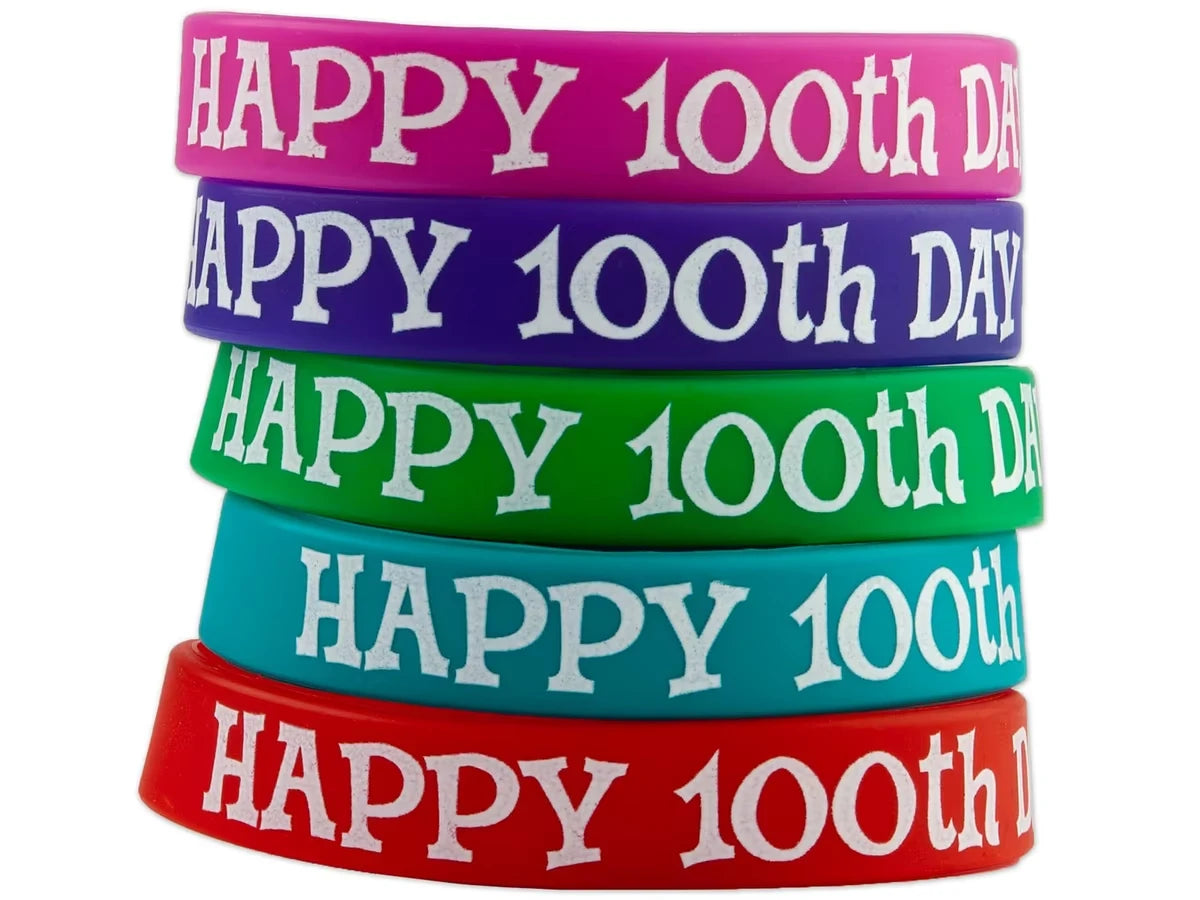Happy 100th Day Wristbands - US 4963