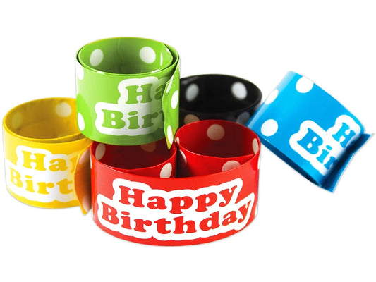 Polka Dot Birthday Slap Bracelets - US 3657