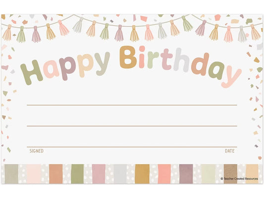 Terrazzo Tones Birthday Certificates - US 2205