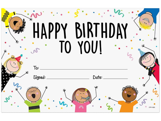 Stick Kids Birthday Certificates - US 4106