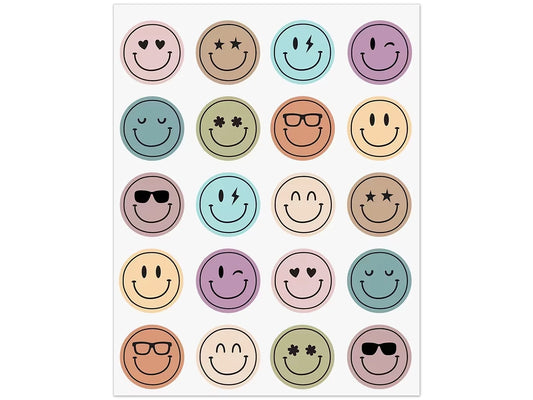 Calming Colors Smiley Stickers - US 4538
