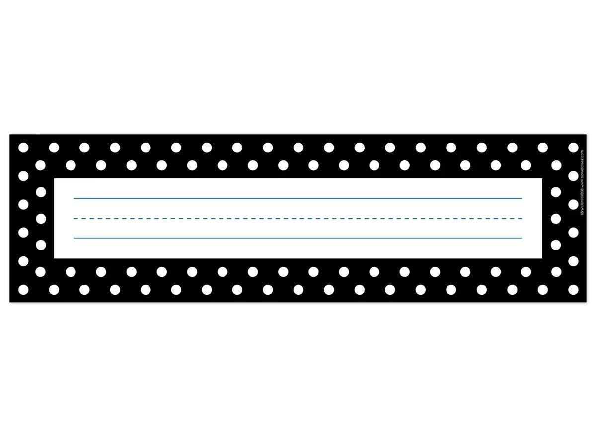 Black Polka Dot Nameplates - US 7897