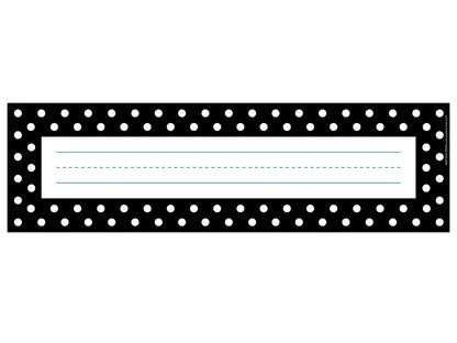 Black Polka Dot Nameplates - US 7897
