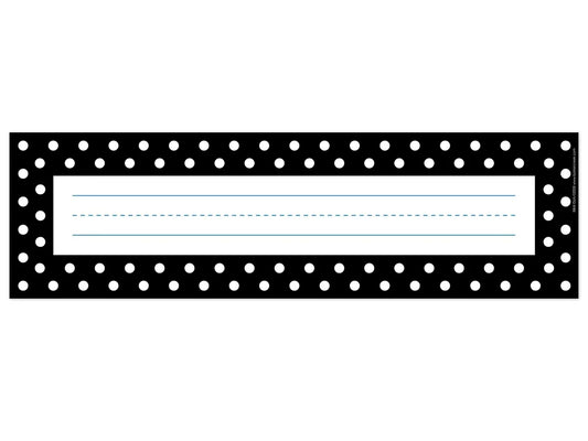 Black Polka Dot Nameplates - US 7897