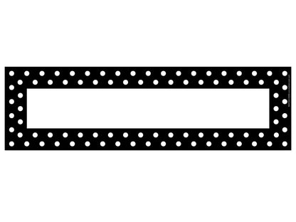 Black Polka Dot Nameplates - US 7897