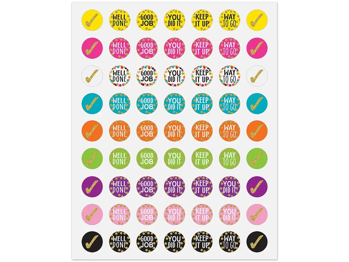 Confetti Motivational Mini Stickers - US 1365