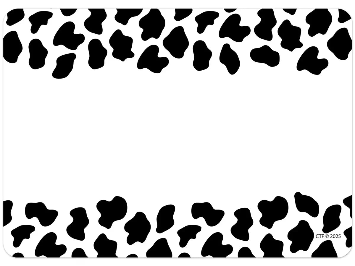Farm Friends Cow Print Name Tags - US 8544