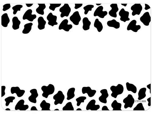 Farm Friends Cow Print Name Tags - US 8544