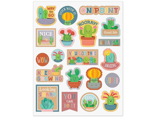 Happy Cactus Crew Motivational Stickers - US 3689