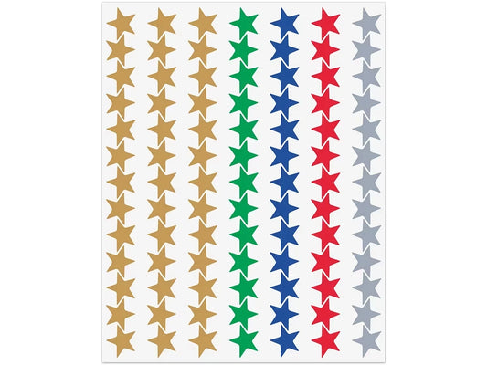 Foil Star Mini Stickers - Value Pack - US 7764