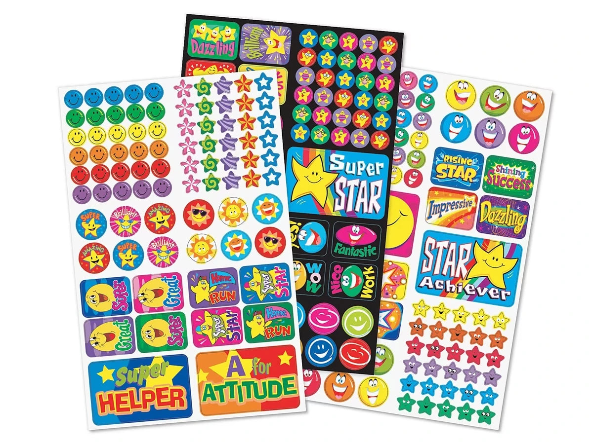Super Star & Smile Stickers - Variety Pack - US 5736